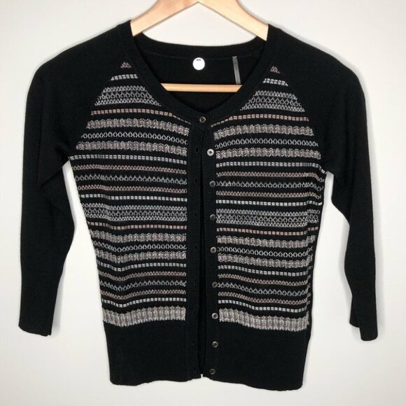 Margaret O'Leary Black Button Up Cardigan Size XS - Picture 1 of 5